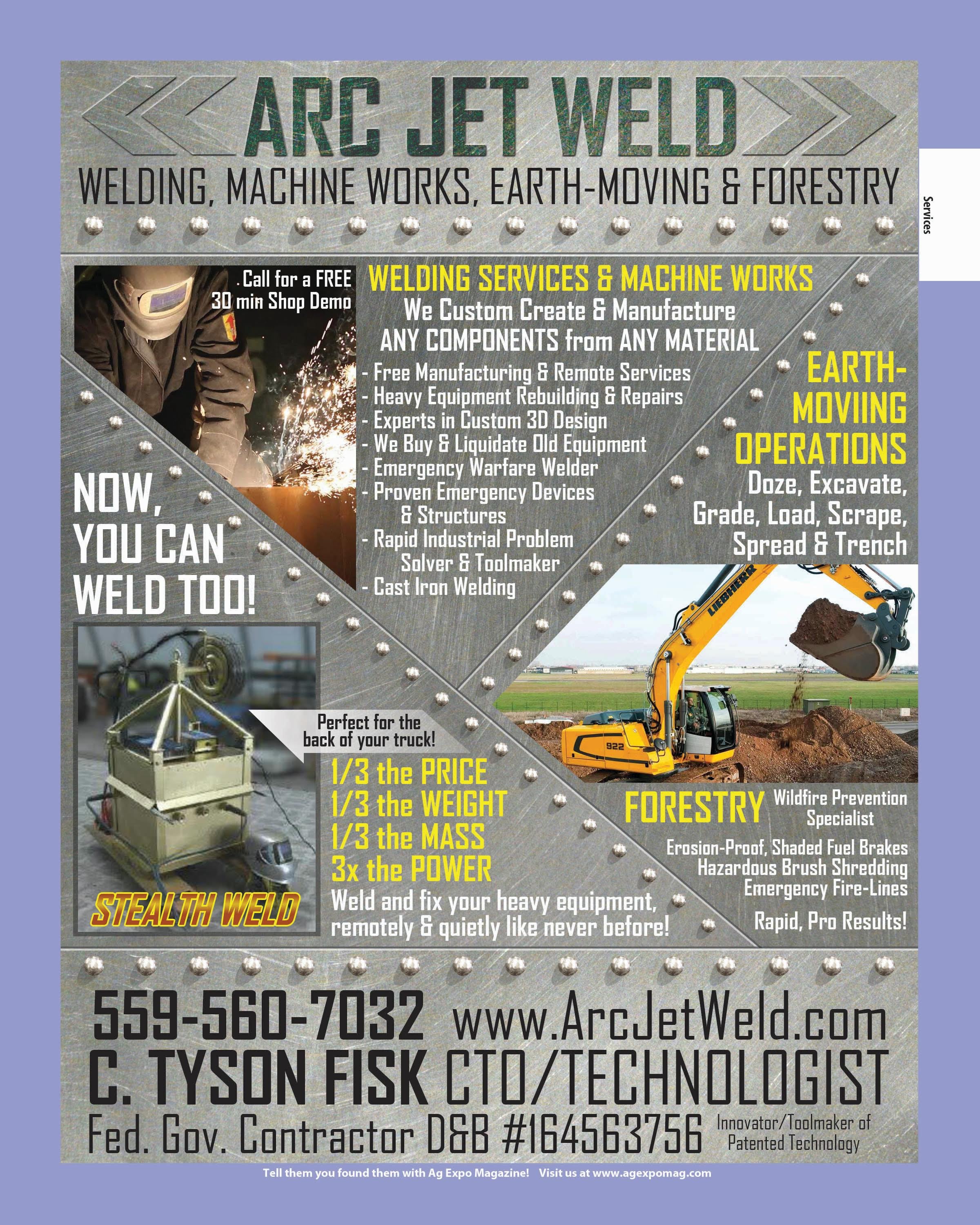 Arc-Jet-Weld/Stealth Weld Device; The Emergency Mission Critical APU/Welder…